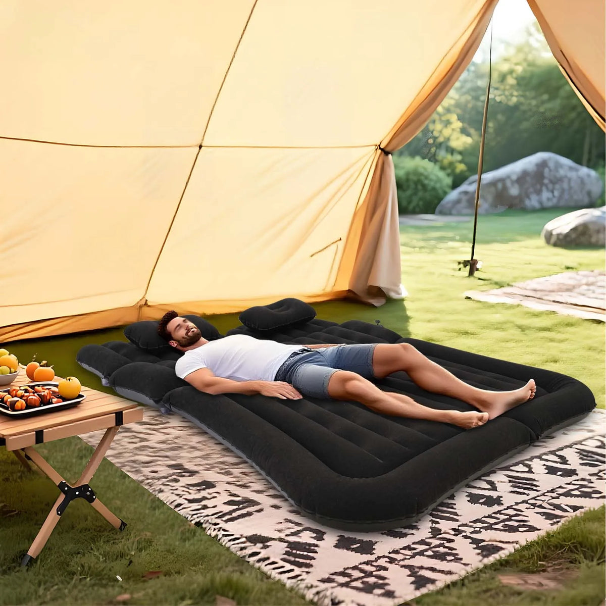 SUV Air Mattress With Pillows For Car Camping And Travel