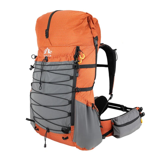 Night Cat Internal Frame Hiking Backpack Roll Top Rain Cover