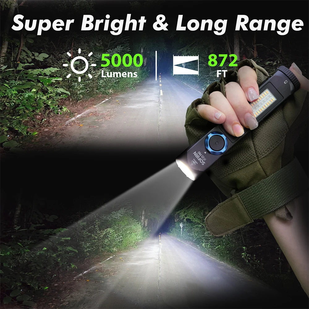Sofirn IF23 Pro RGB LED Flashlight 5000lm XHP70B USB C Rechargeable Torch