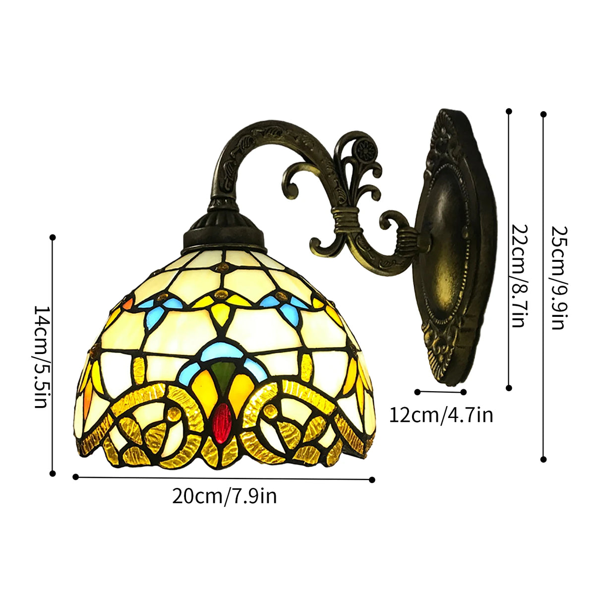 Vintage Retro Dome Wall Lamp Indoor Handmade Wall Light For Living Room