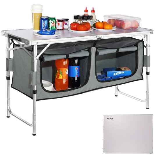 VEVOR Camping Kitchen Table Folding Setup Outdoor Cooking Station