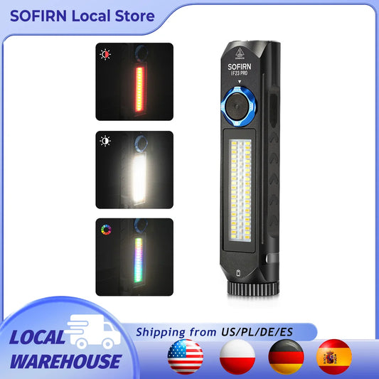 Sofirn IF23 Pro RGB LED Flashlight 5000lm XHP70B USB C Rechargeable Torch