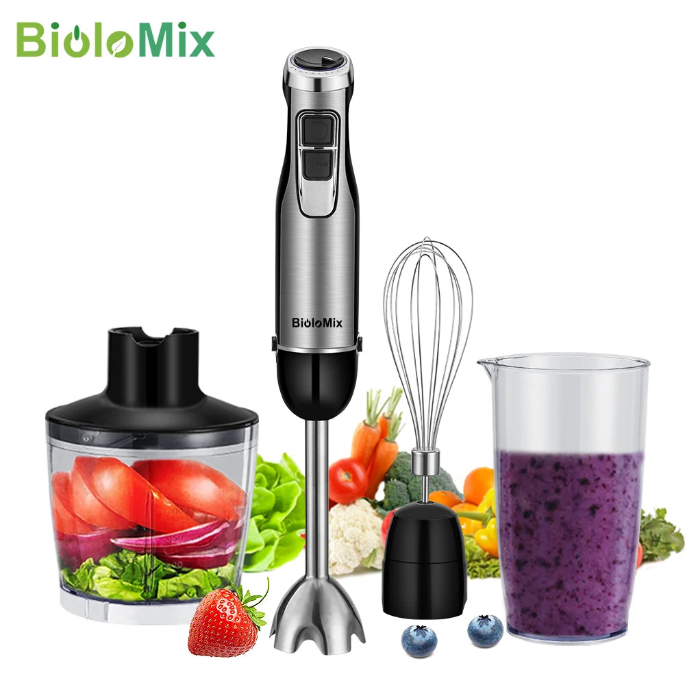 Biolomix 1200W 4-in-1 Immersion Blender With Chopper
