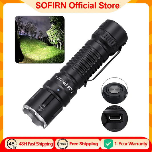 Sofirn SC33 XHP703 Flashlight 5200lm USB C Rechargeable Torch