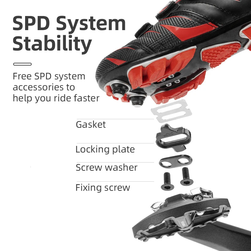RockBros Bicycle Pedals Sealed Bearing Waterproof Anti Slip SPD