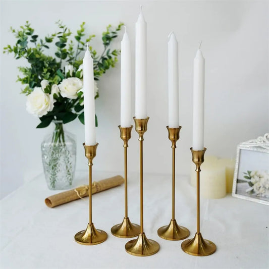 Romantic European Metal Taper Candle Holders Home Wedding Decor