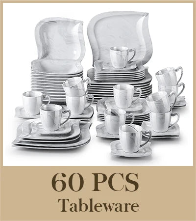 Malacasa Premium Porcelain Dinner Set Complete Tableware Collection