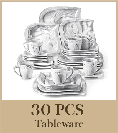 Malacasa Premium Porcelain Dinner Set Complete Tableware Collection