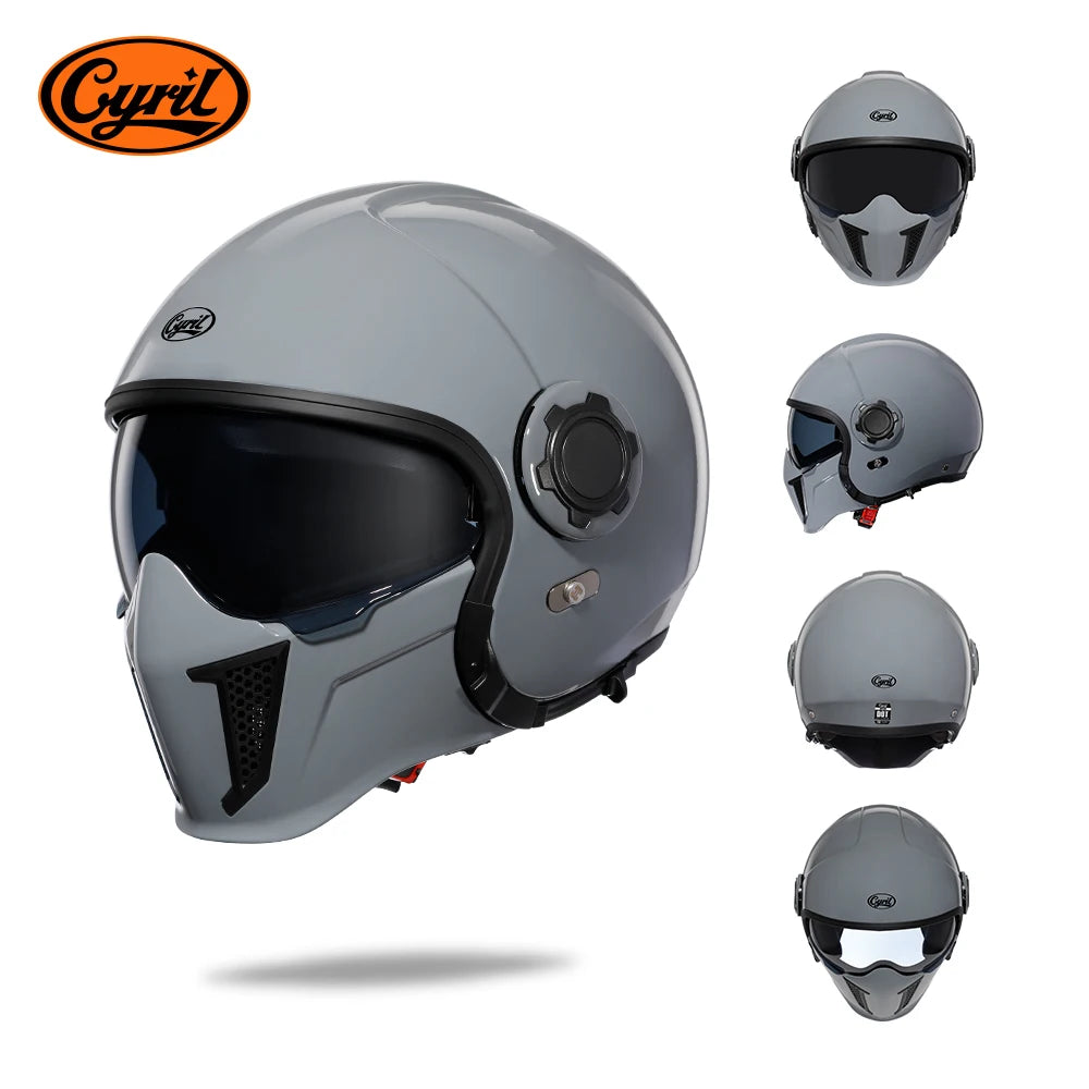 Cyril OP12A Modular Full Face Motorcycle Helmet With Dual Lens