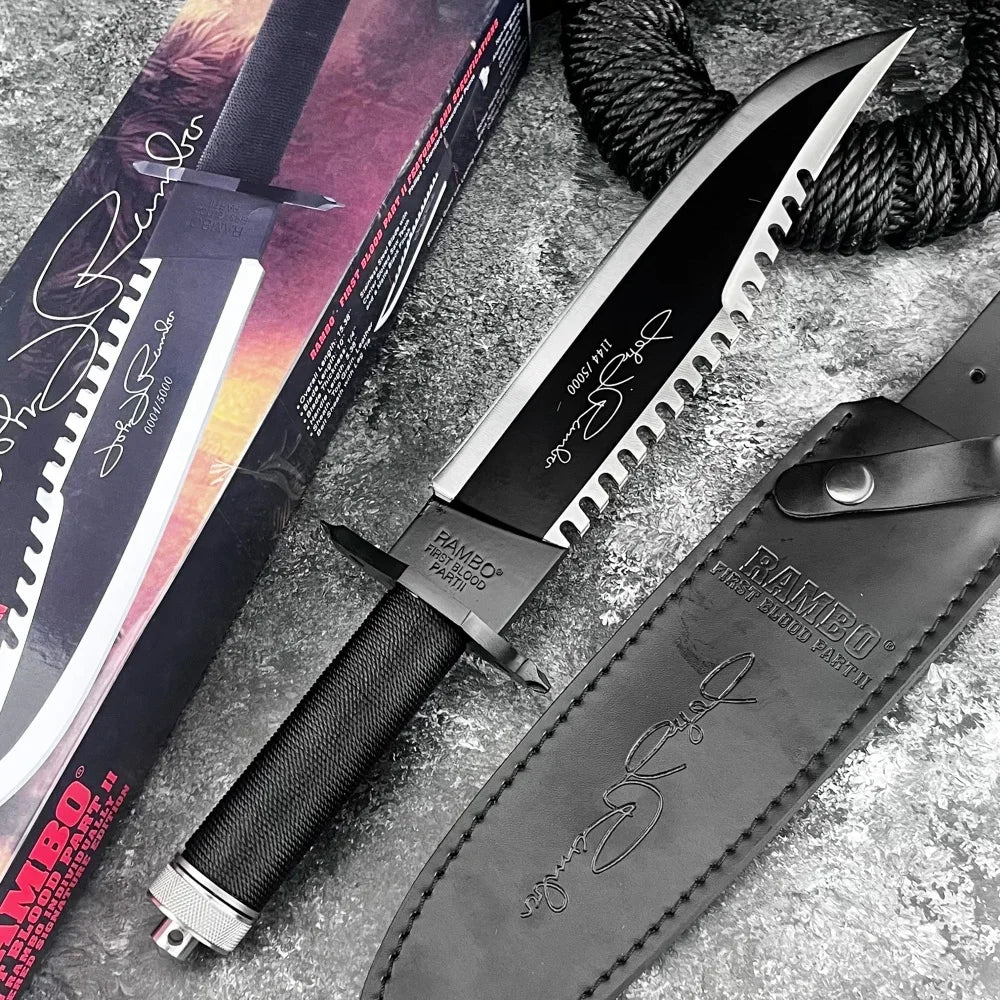 DIY Rambo Fixed Blade Knife For Outdoor Hunting And Survival