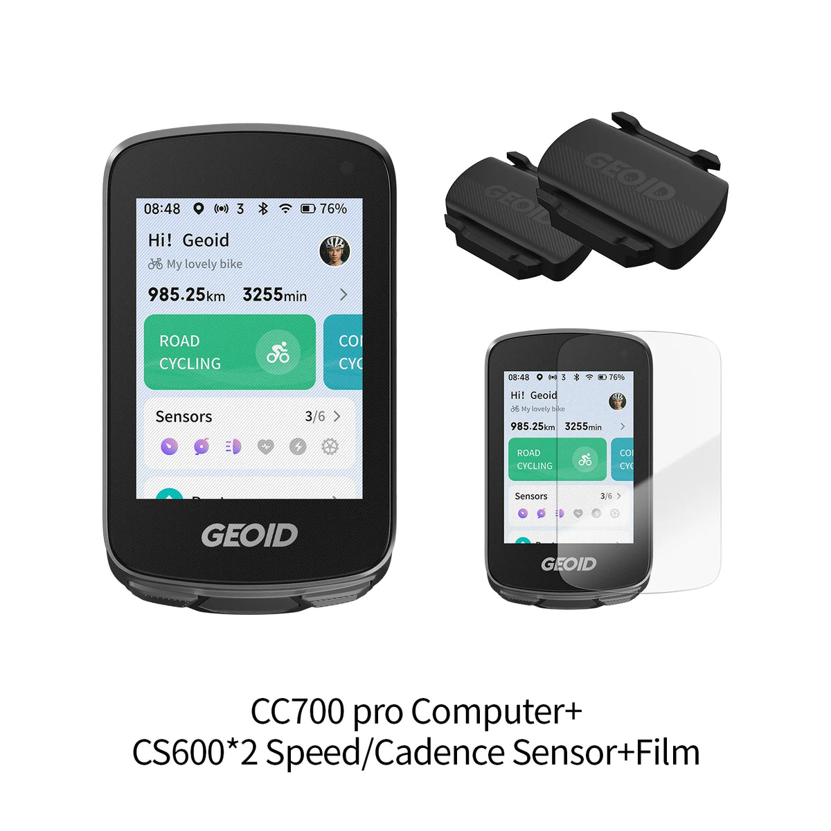 GEOID Wireless Bike Computer With Touchscreen And Map Navigation
