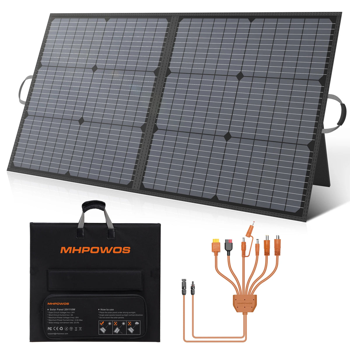 MHPOWOS 400W Portable Foldable Solar Panel Charger