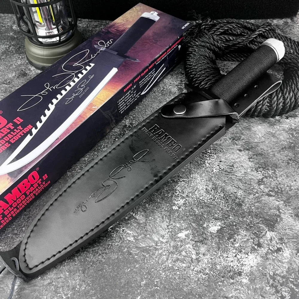 DIY Rambo Fixed Blade Knife For Outdoor Hunting And Survival