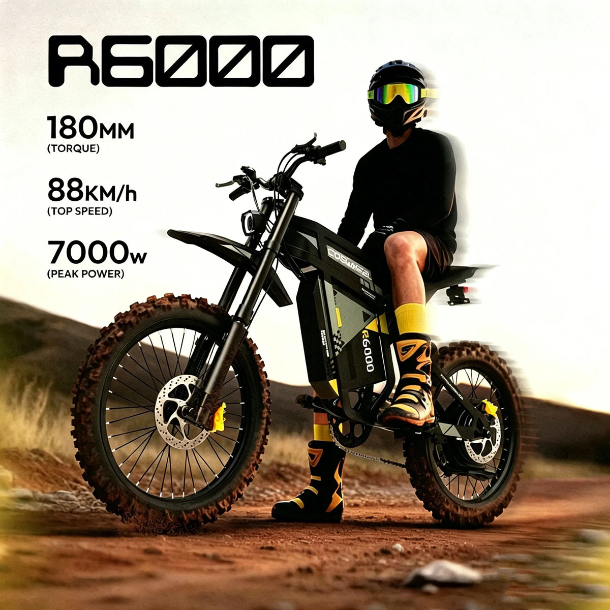 Coswheel R6000 7000W Off Road Electric Bike 60V 30Ah