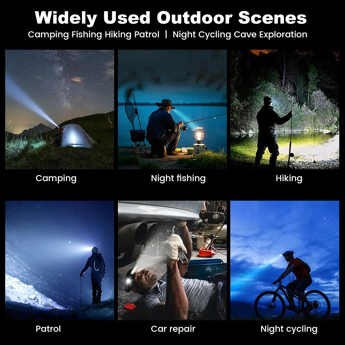 VASTFIRE 1000mAh COB LED Headlamp Induction USB Rechargeable