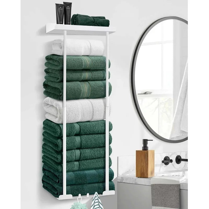 Double Stainless Steel Wall Mounted Bathroom Towel Rack