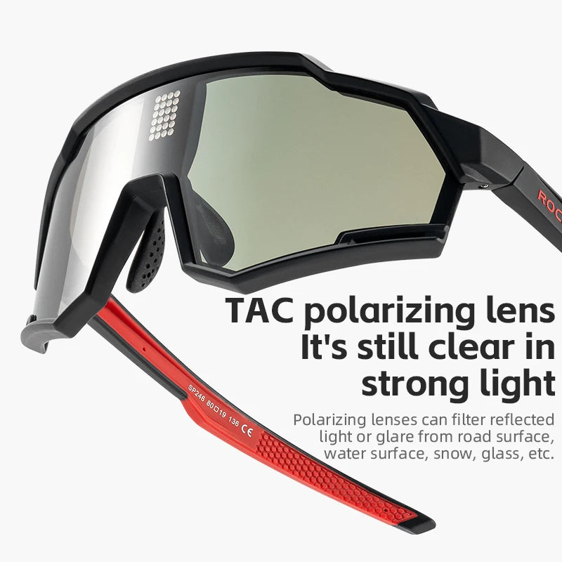 ROCKBROS Polarized Cycling Glasses UV400 Photochromic Goggles
