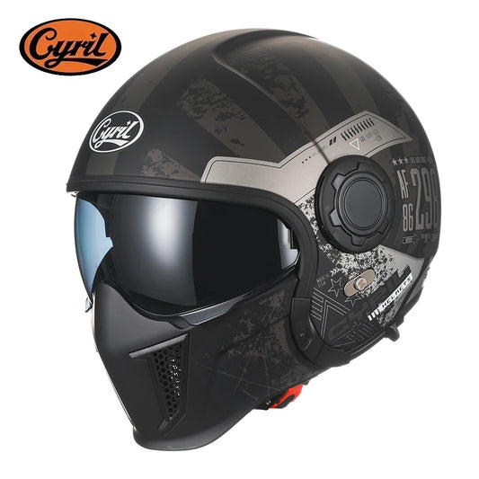 Cyril OP12A Modular Full Face Motorcycle Helmet With Dual Lens
