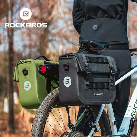 ROCKBROS Foldable Bicycle Saddle Bag Waterproof Large Capacity