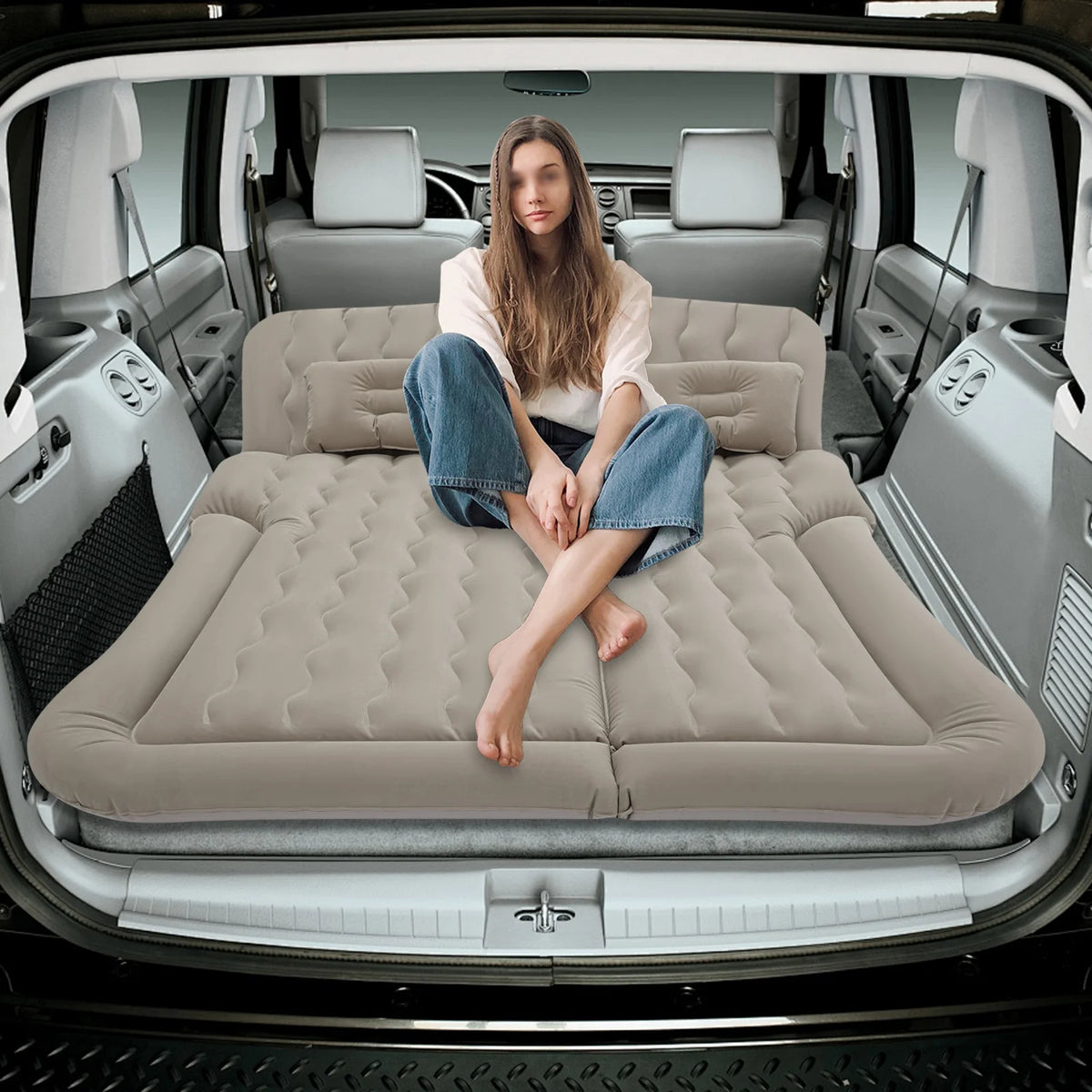 SUV Air Mattress With Pillows For Car Camping And Travel