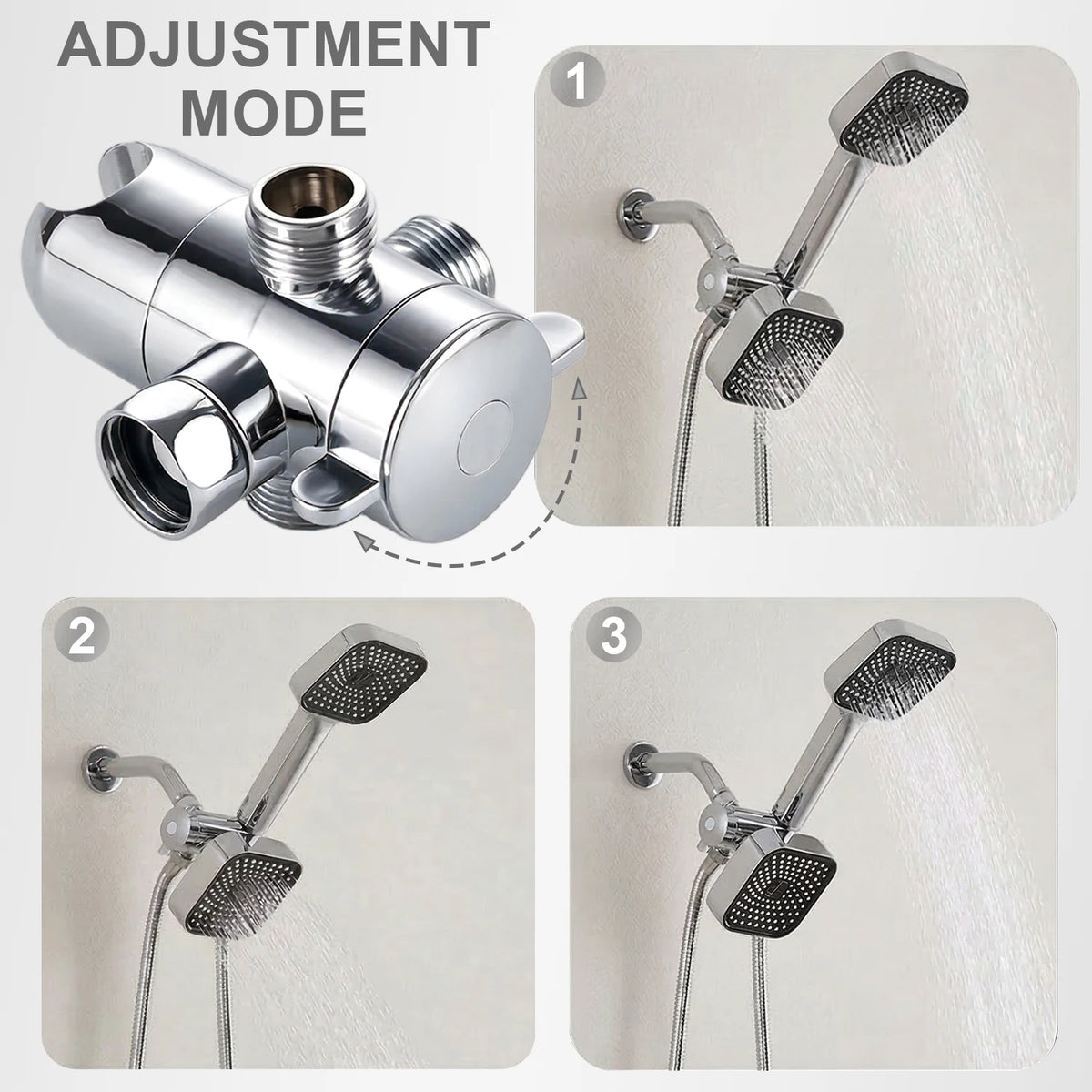 High Flow 2 In 1 Wall Mounted Shower Head Set