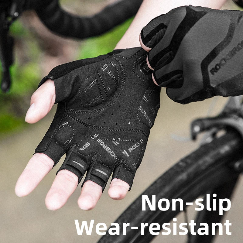 ROCKBROS Cycling Gloves Breathable Shockproof For Mountain Bikes