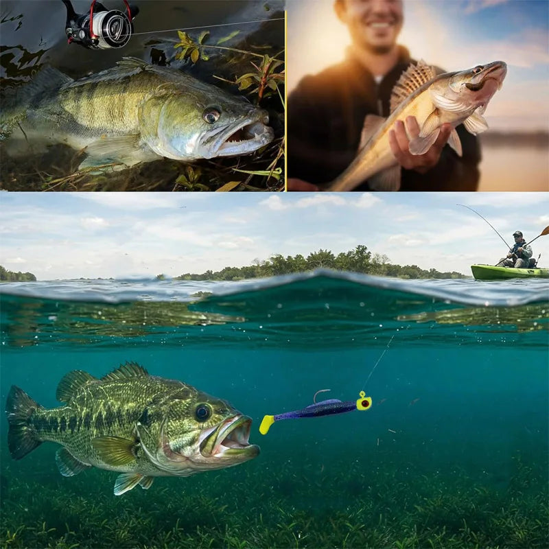 50Pcs Swimbait Jig Heads Fishing Hooks Crappie Jig Head for Crappie Bass Trout Ice Fishing Fly Fishing Freshwater Saltwater