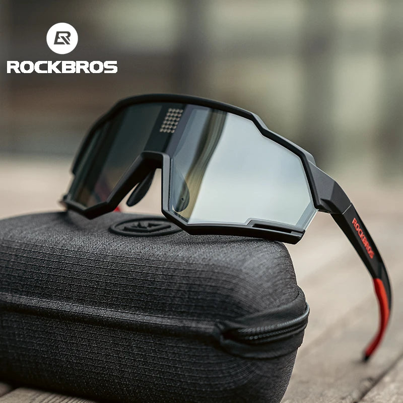 ROCKBROS Polarized Cycling Glasses UV400 Photochromic Goggles