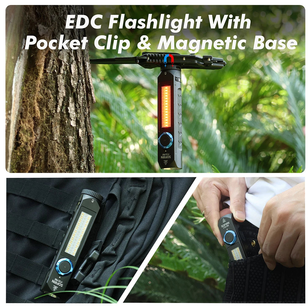 Sofirn IF23 Pro RGB LED Flashlight 5000lm XHP70B USB C Rechargeable Torch