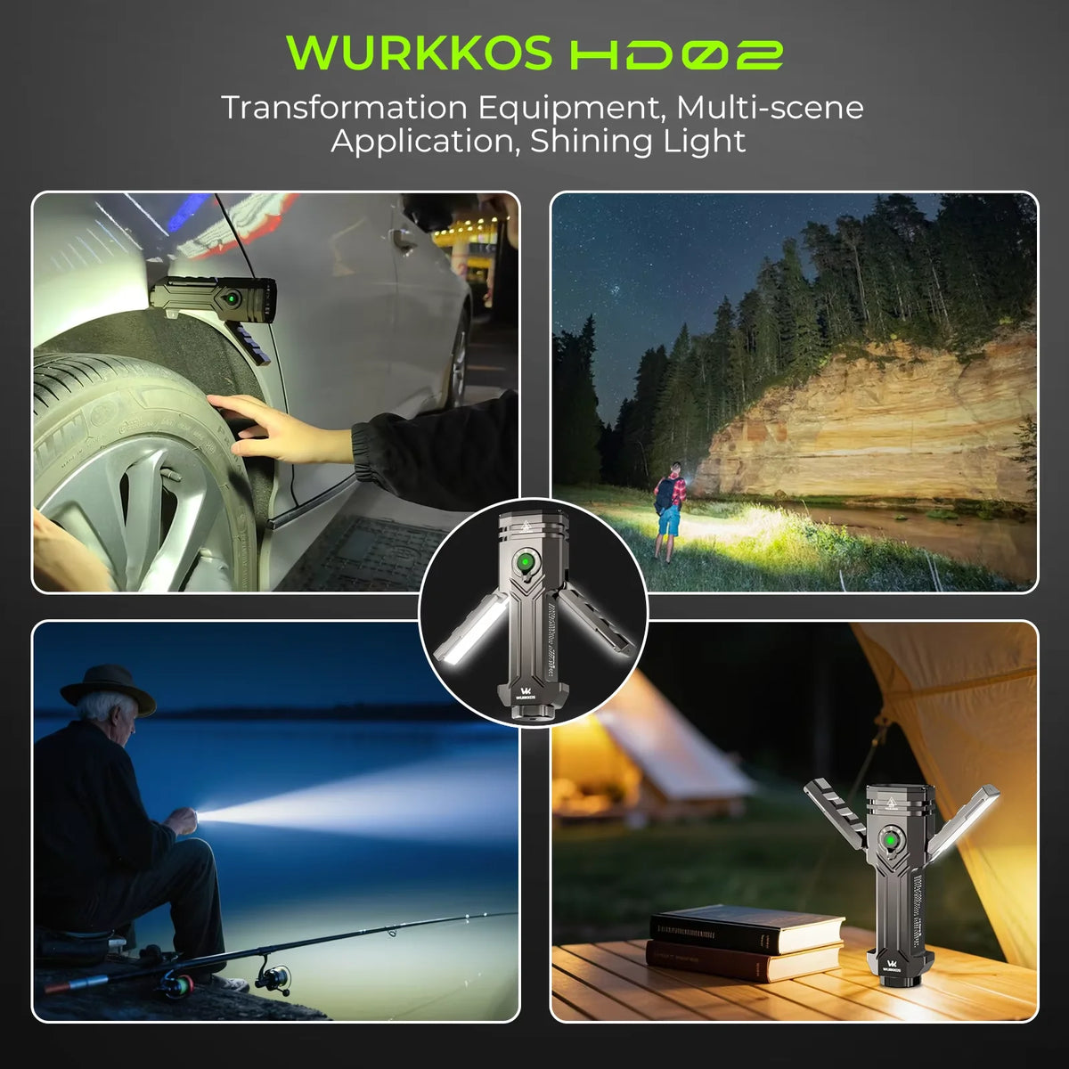 Wurkkos HD02 LED Camping Lamp Outdoor Rechargeable 800 Lumen
