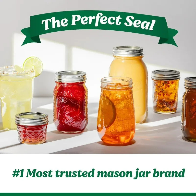 Wide Mouth Mason Jars With Lids And Rings Six Pack