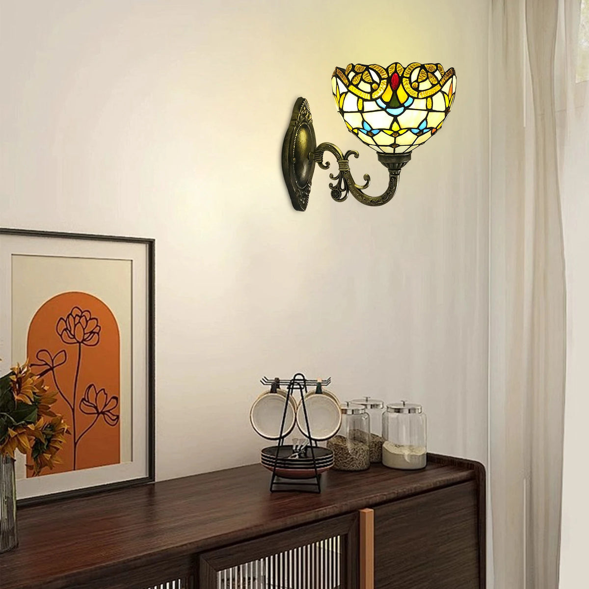 Vintage Retro Dome Wall Lamp Indoor Handmade Wall Light For Living Room