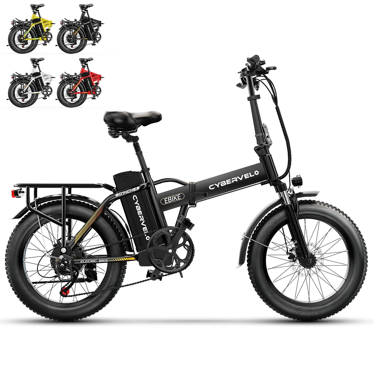 CYBERVELO EK4 Folding 1000W Electric Bike 48V Battery