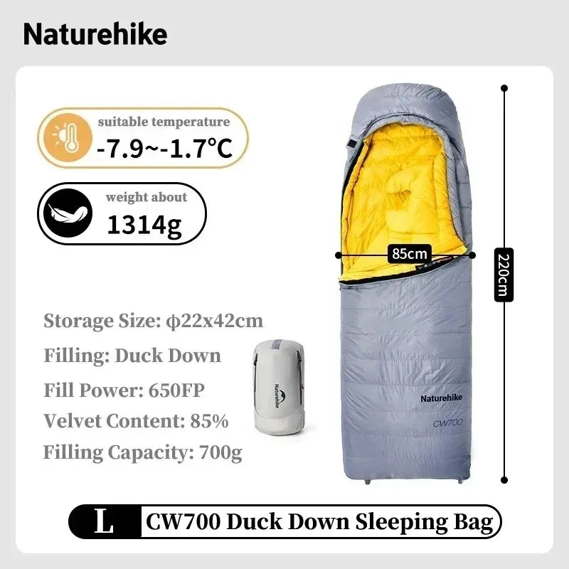 Naturehike Ultralight Duck Down Sleeping Bag For Outdoor Use