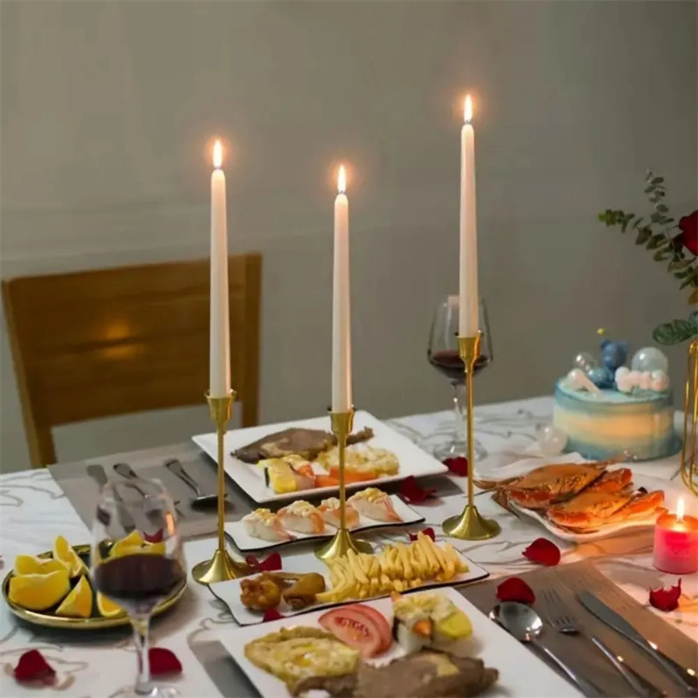 Romantic European Metal Taper Candle Holders Home Wedding Decor