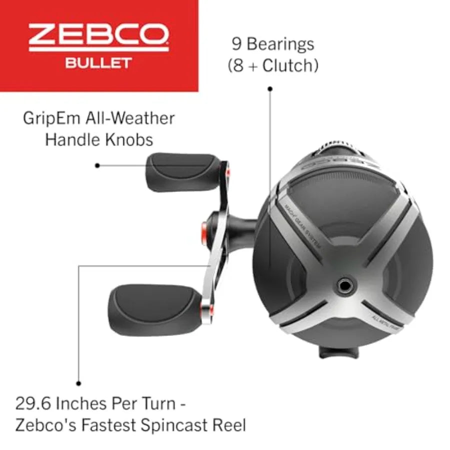 Durable All Metal Spincast Fishing Reel With Solid Pinion