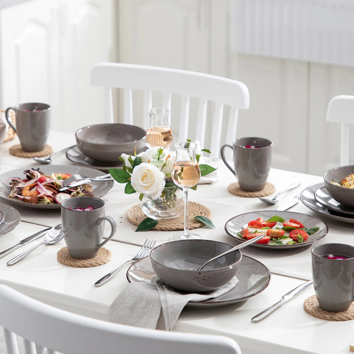 Malacasa Navia Ceramic Dinnerware Set Classic Tableware Collection
