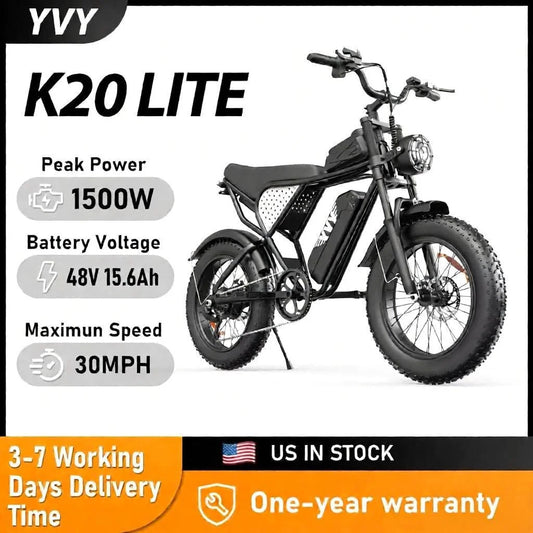 YVY K20 Lite 48V Durable Fat Tire Electric Mountain Bike