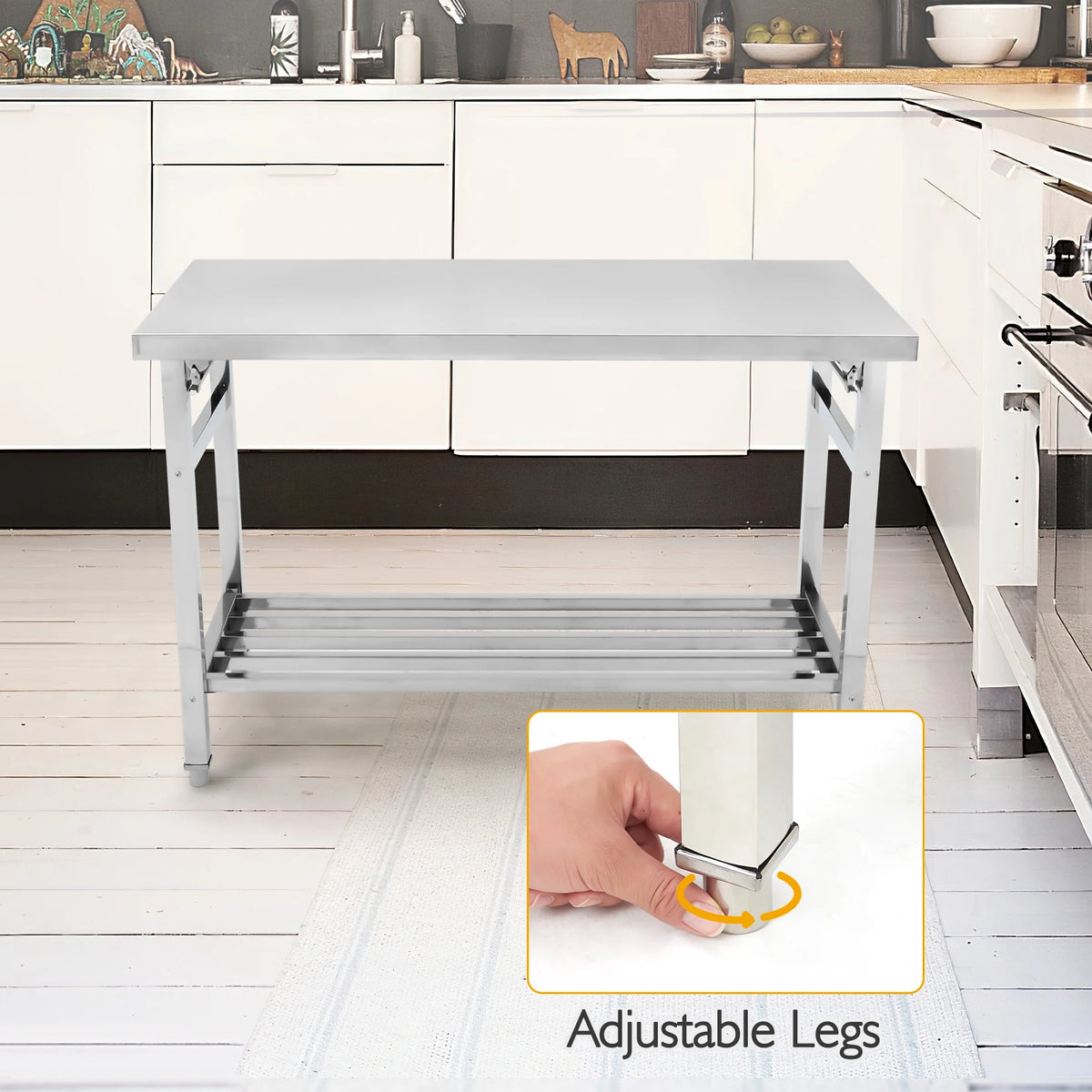 Stainless Steel Commercial Heavy Duty Folding Work Table