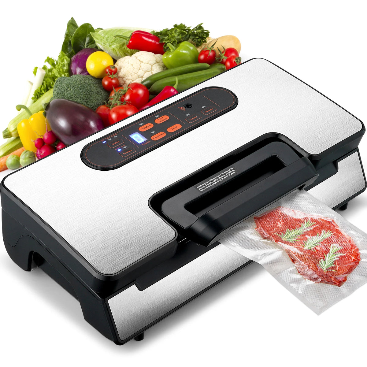 SucceBuy Vacuum Sealer Machine 90KPa 130W With Free TenPcs Bags