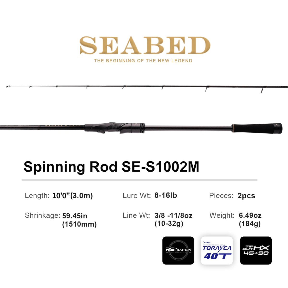 Pure-Lure Seabed Spinning Rod For Sea Bass High Carbon