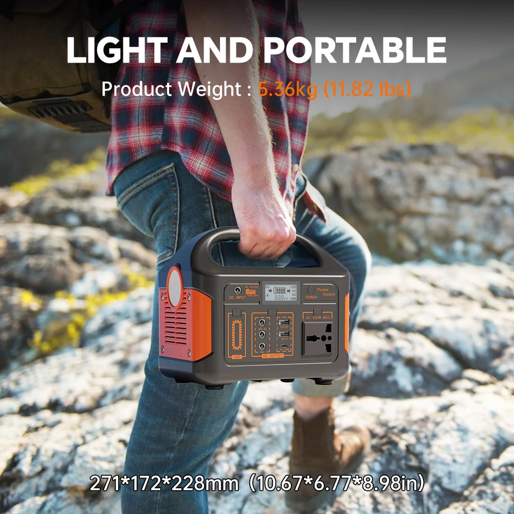 GaiaRay Portable Solar Power Station 500W 460Wh With LED Display